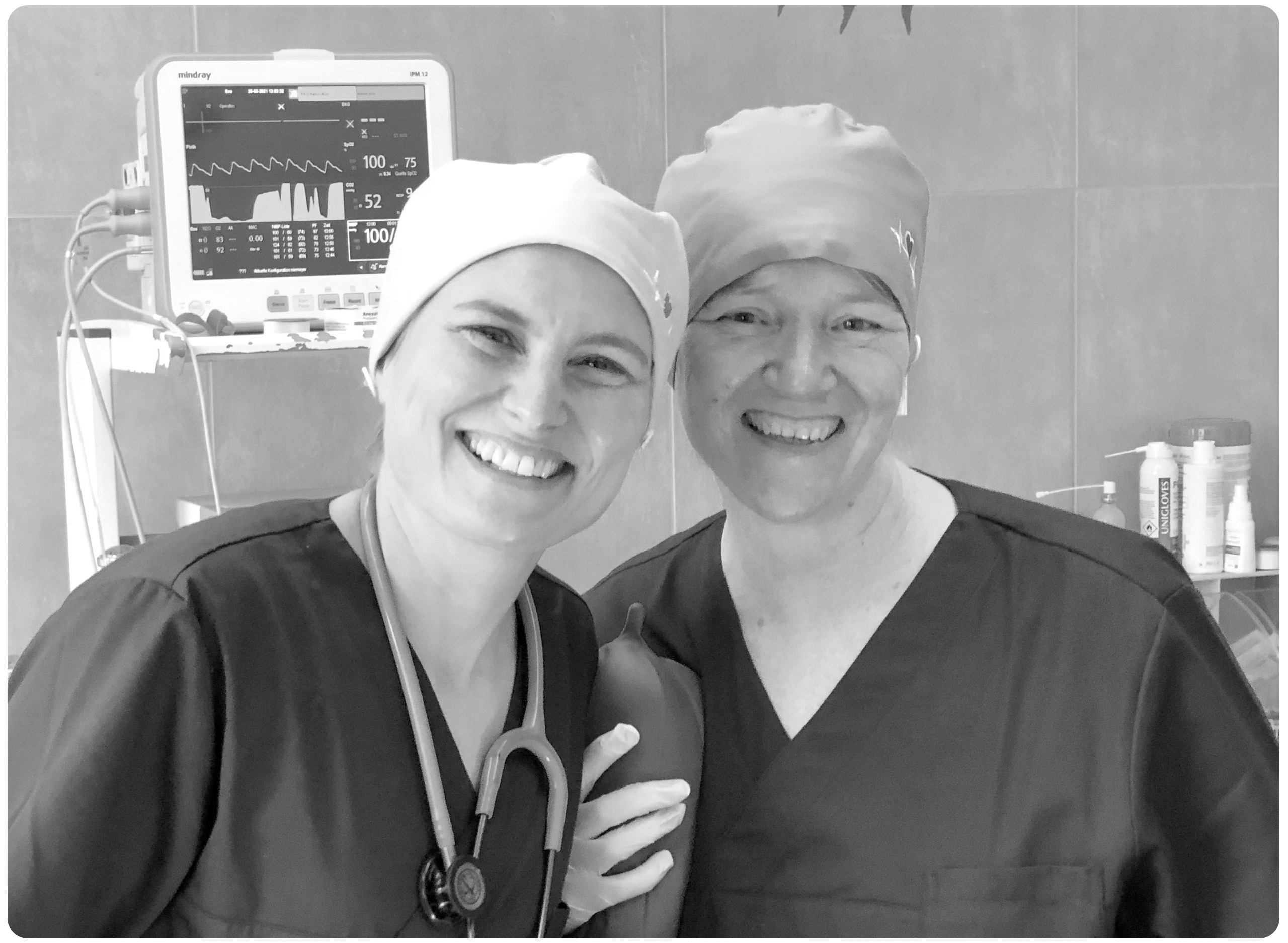 Dr. med. Silke Unger und Anne Matthias vom Narkoseteam Leverkusen